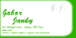 gabor janky business card